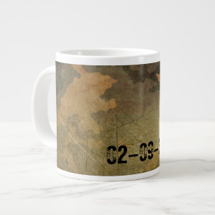 Grande Tasse Camouflage vert olive symétrique grunge