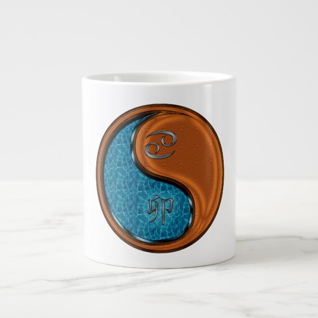 Grande Tasse Cancer & Lapin de Bois (Devant)