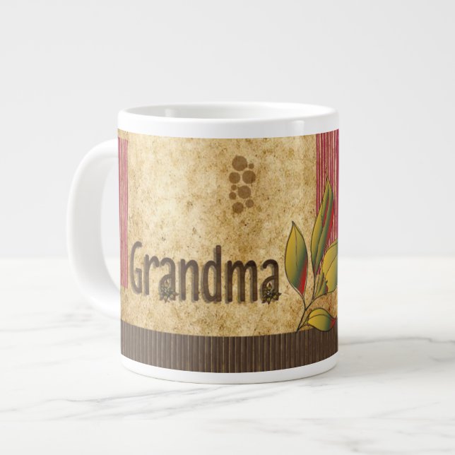 Grande Tasse Caneca De Café Grande GRANDMA Vintage (Devant gauche)