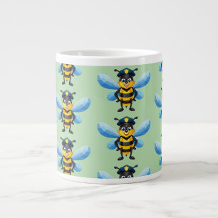 Grande Tasse Capitaine abeille avec chapeau de policier