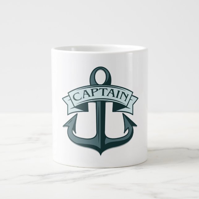 Grande Tasse Capitaine navire ancre (Devant)