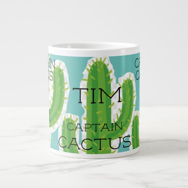 Grande Tasse "Captain Cactus" - Un Jumbo spécial (Devant)
