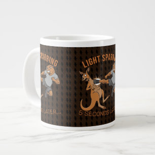 Grande Tasse Capybara drôle vs Kangaroo Sparring Léger MMA Meme