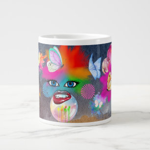Grande Tasse caractère clown coloré