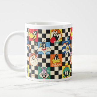 Grande Tasse Caractères LOONEY TUNES™ sur Checker noir et blanc