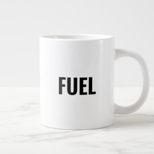 Grande Tasse Carburant noir lettres blanc minimaliste cool