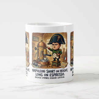 Grande Tasse Caricature de café drôle de Napoléon - Manque de h