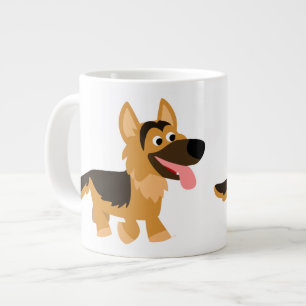 Grande Tasse Caricature mignonne Chien berger allemand Jumbo Mu