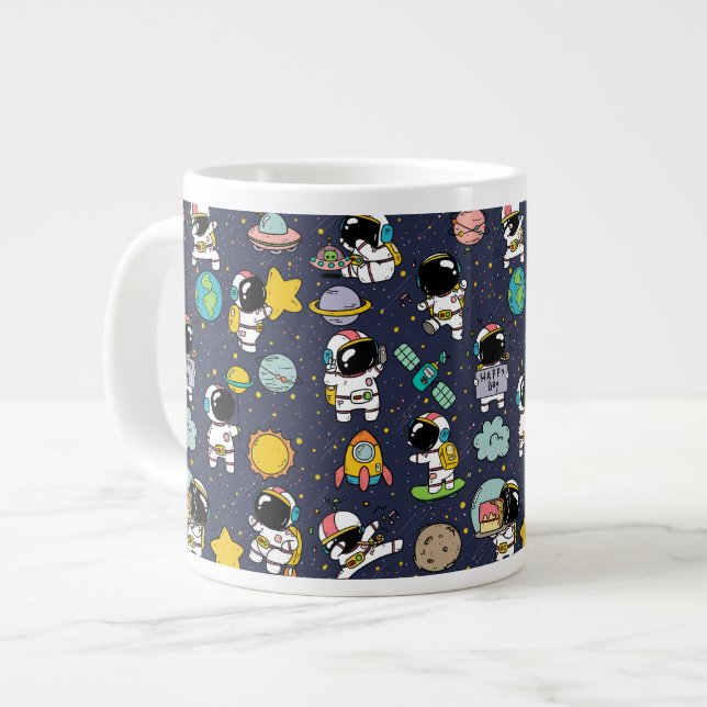 Grande Tasse Caricature spatiale astronaute (Devant gauche)