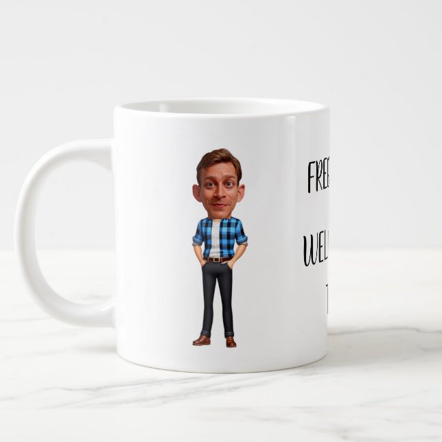 Grande Tasse Caricatures personnalisées 2024 pour les nouvelles (Gauche)