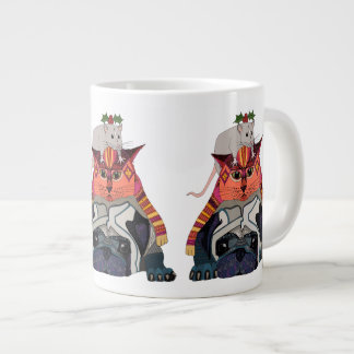 Grande Tasse carlin de chat de souris