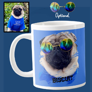 Grande Tasse Carlin unique amusant Lunettes de soleil Chien Pap