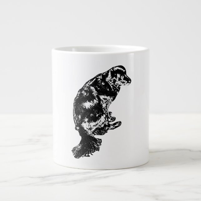 Grande Tasse "carnet spirale de récupération", "notes de café", (Devant)