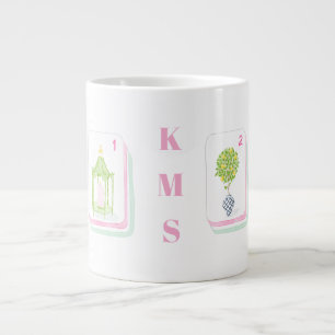 Grande Tasse Carreau de Mahjong de Palm Beach personnalisé 15 O