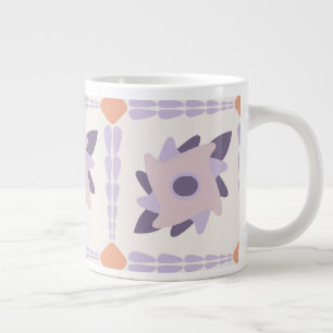 Grande Tasse Carreau décoratif coloré pastel violet