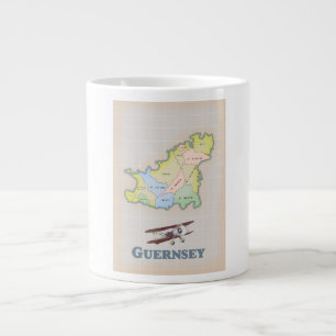 Grande Tasse carte ancienne de Guernesey