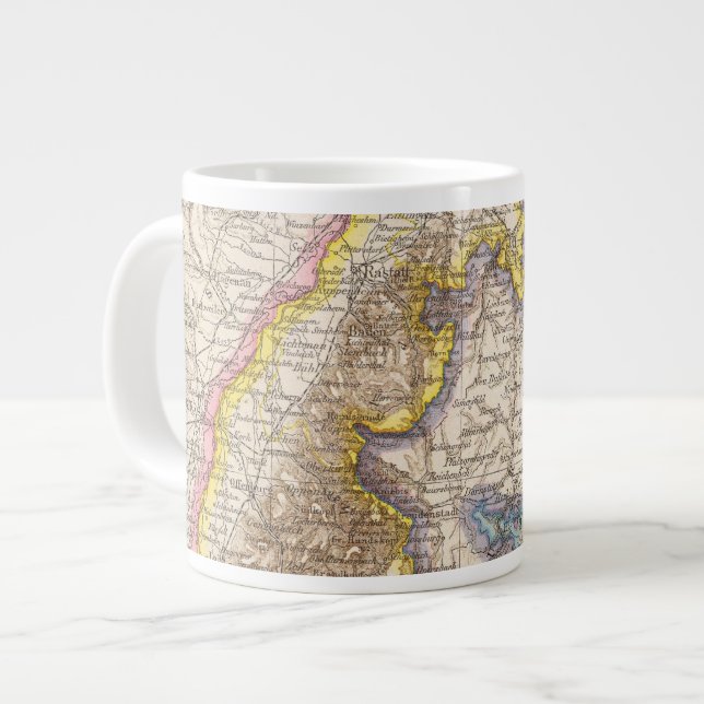 Grande Tasse Carte Atlas de Baden-Allemagne (Devant gauche)