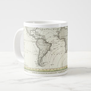 Grande Tasse Carte Atlas des vagues de marée