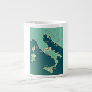 Grande Tasse Carte Classique De L'Italie