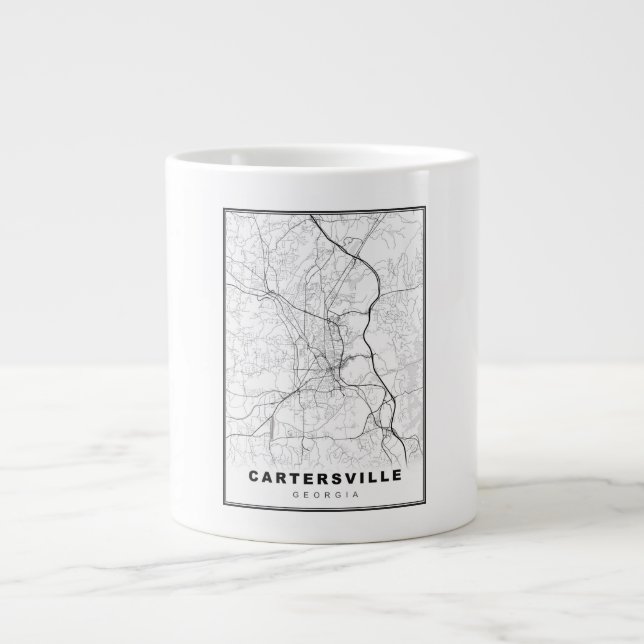 Grande Tasse Carte de Cartersville (Devant)