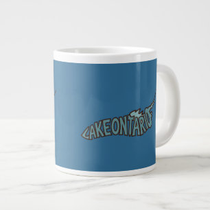 Grande Tasse Carte de Lake Ontario en caractères typographiques