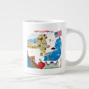 Grande Tasse Carte de l'État de New York