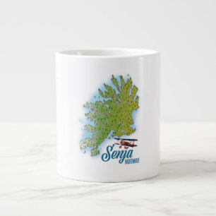 Grande Tasse Carte de l'île Senja Norvège