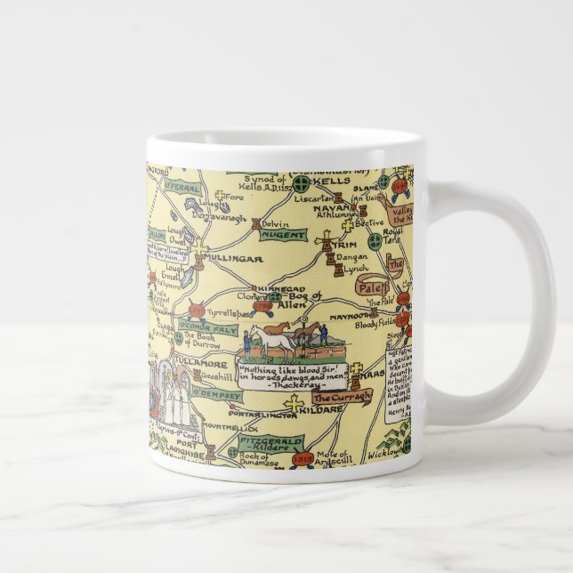 Grande Tasse Carte de l'Irlande historique (Droite)