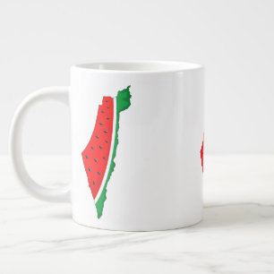 Grande Tasse Carte de Palestine Watermelon Symbole de la libert