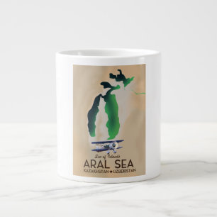 Grande Tasse Carte de voyage de la mer d'Aral affiche