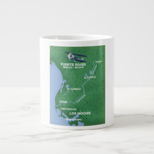 Grande Tasse Carte de voyage de la rivière Fuerte Sinaloa, Mexi