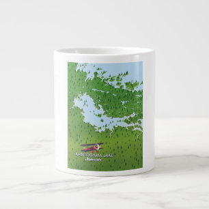 Grande Tasse Carte de voyage du lac Kabetogama, Minnesota, État
