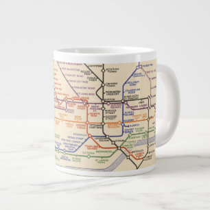 Grande Tasse Carte des chemins de fer souterrains de Londres