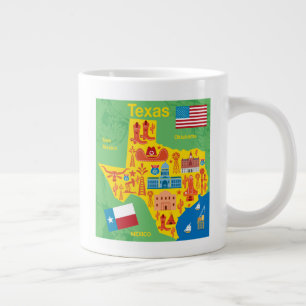 Grande Tasse Carte des enfants du Texas