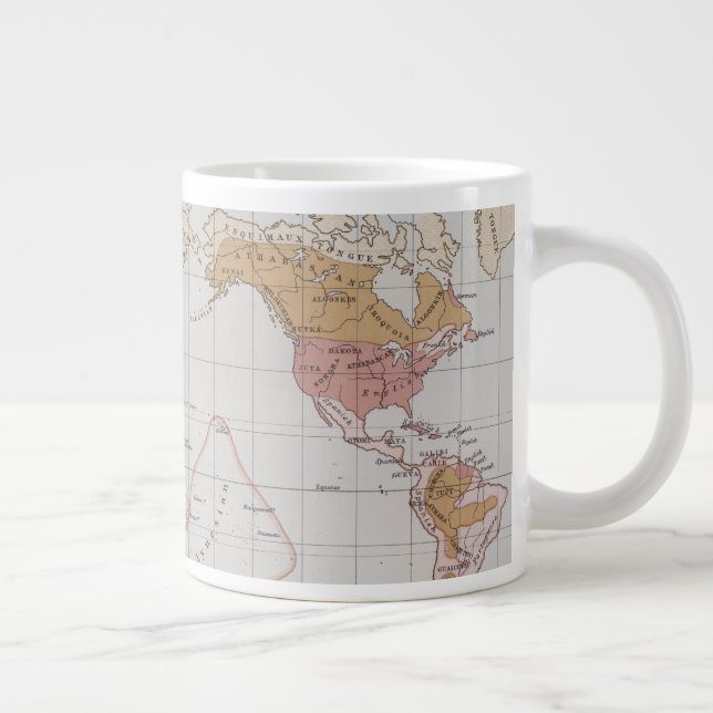 Grande Tasse Carte des langues du monde (Droite)