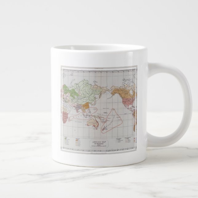 Grande Tasse Carte des langues du monde (Droite)