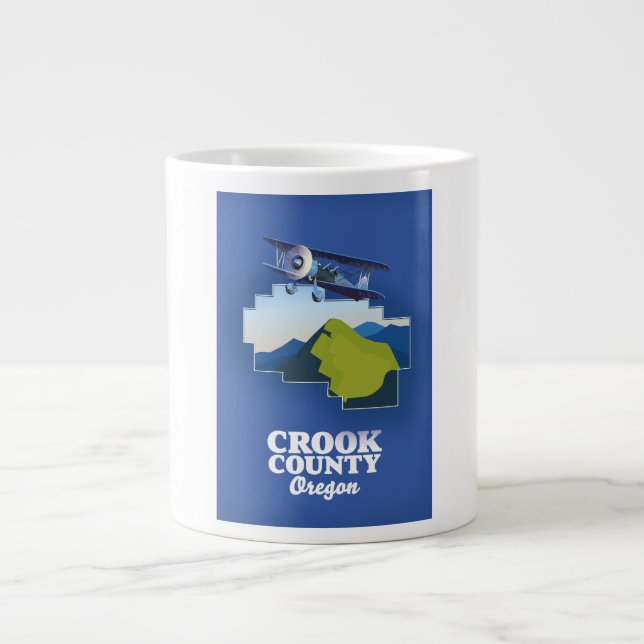 Grande Tasse Carte du comté de Crook en Oregon (Devant)