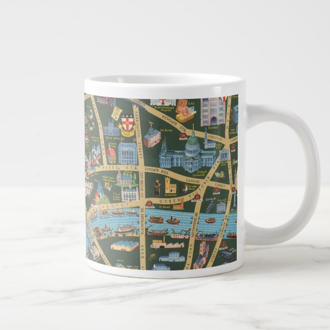 Grande Tasse Carte du Daily Telegraph de Londres (Droite)