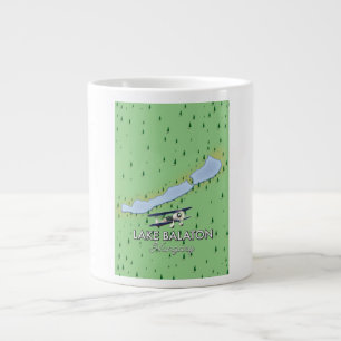 Grande Tasse Carte du lac Balaton en Hongrie