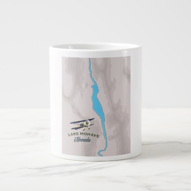 Grande Tasse Carte du lac Mohave Nevada (Devant)