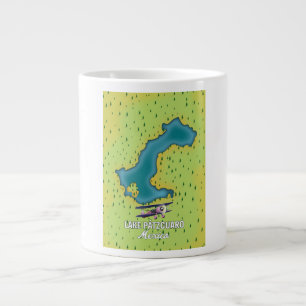 Grande Tasse Carte du lac Pátzcuaro au Mexique