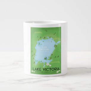 Grande Tasse Carte du lac Victoria - Afrique Grand Lac art de v