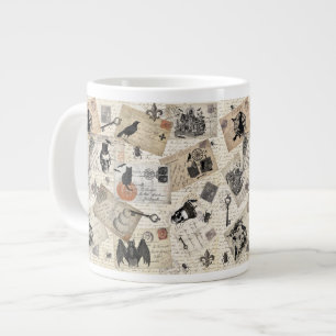 Grande Tasse Carte postale vintage d'Halloween moderne
