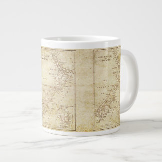Grande Tasse Carte Vintage de la Nouvelle-Zélande en 1879