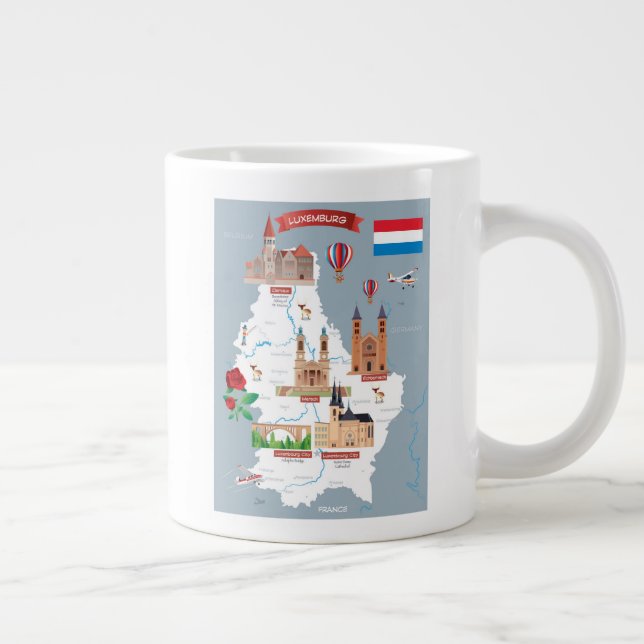Grande Tasse Cartographie du Luxembourg (Droite)