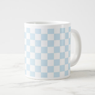 Grande Tasse Carton bleu pastel et blanc