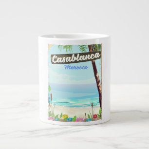 Grande Tasse Casablanca Maroc, affiche vintage romantique