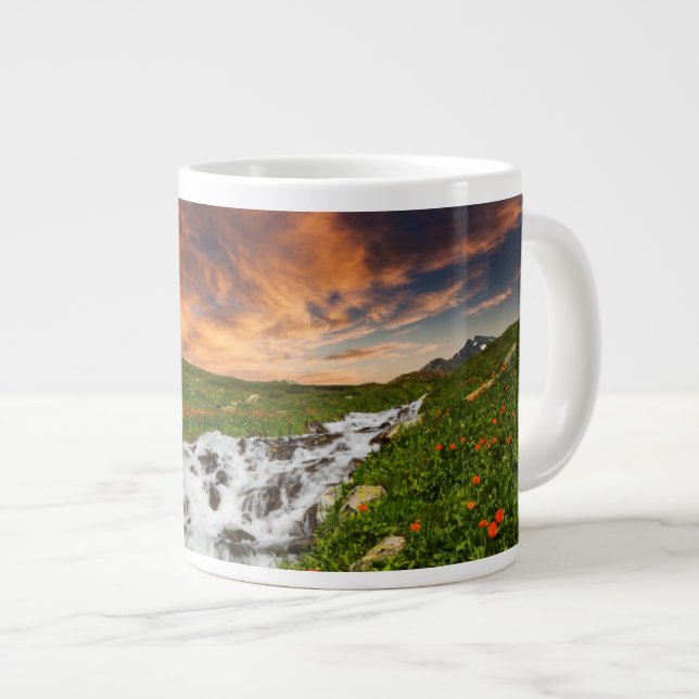 Grande Tasse Cascade des montagnes aux fleurs (Devant droit)