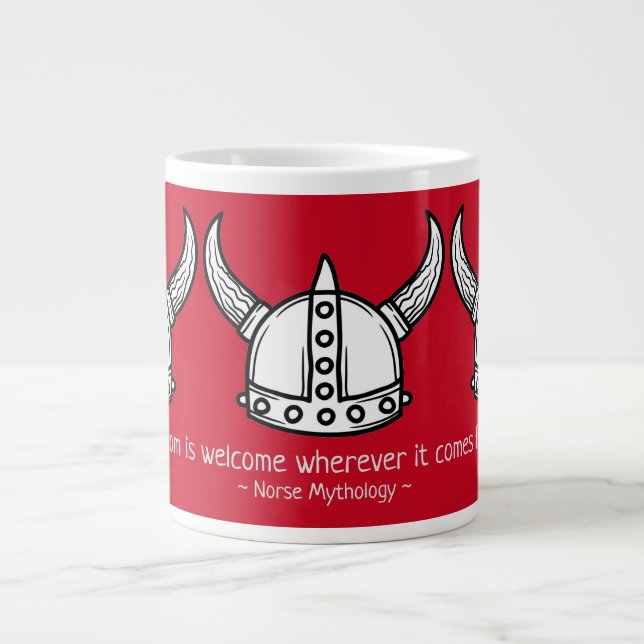 Grande Tasse Casque viking Norse Wisdom (Devant)