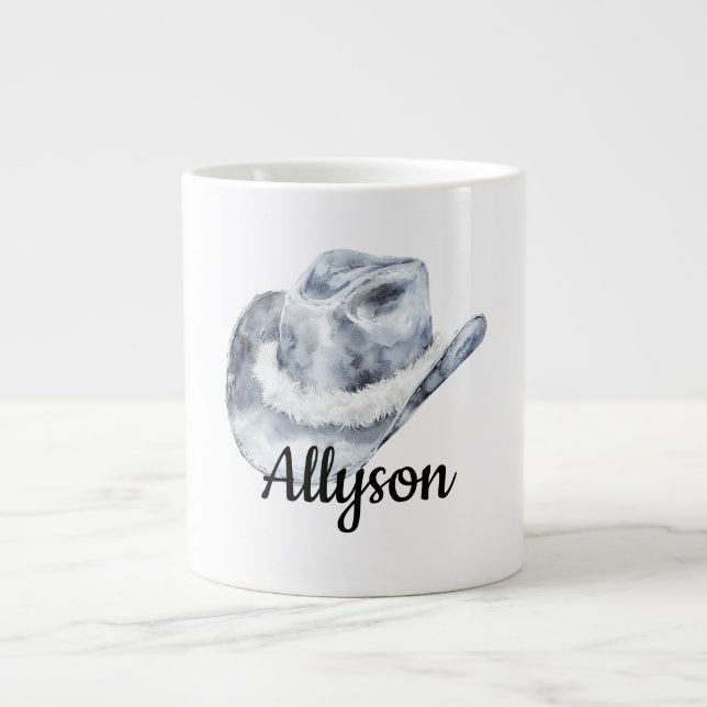 Grande Tasse Casquette de fille blanche en argent (Devant)